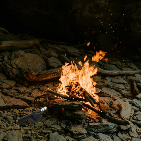 Milisten  Bbq Blower Fan Barbecue Handheld Fireplace Outdoor Cooking Equipment Black