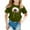 Green, variant on PINQI Kids Graphic Tees Cute Cat Sunflower T Shirts Girls Summer Short Sleeve Tops Cotton Crewneck Athletic Basic Tee