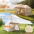 thumbnail image 5 of 5.72m² Inflatable Camping Tent,for 4 Person, Easy Setup 4 Season Windproof Glamping Tent With Mesh Windows & Pump,waterproof Windproof Outdoor Shelter With Uv Protection, For Camping, Beach, 5 of 8