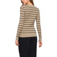 thumbnail image 3 of SWEATER CASUAL INSPIRE CHIC PARA MUJERES DE RAYAS CON CUELLO REDONDO HUECO TENDENCIA OTOÑO INVIERNO L MARRÓN, 3 of 5