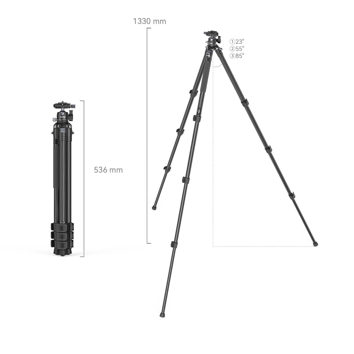 SmallRig Carbon Fiber 2-IN-1 Tripod Camera & Monopod Arca-Swiss Travel Tripod