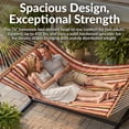 thumbnail image 6 of Sunnydaze 2-Person Polyester Rope Hammock with Stand, 275 lb Capacity - Tropical Orange, 6 of 17