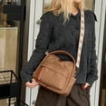 thumbnail image 6 of HUISZJ Nylon Crossbody Bag, Women Shoulder Bag with Zipper, Large Capacity Commute Bag for Work Travel Outdoor (Brown), 6 of 8
