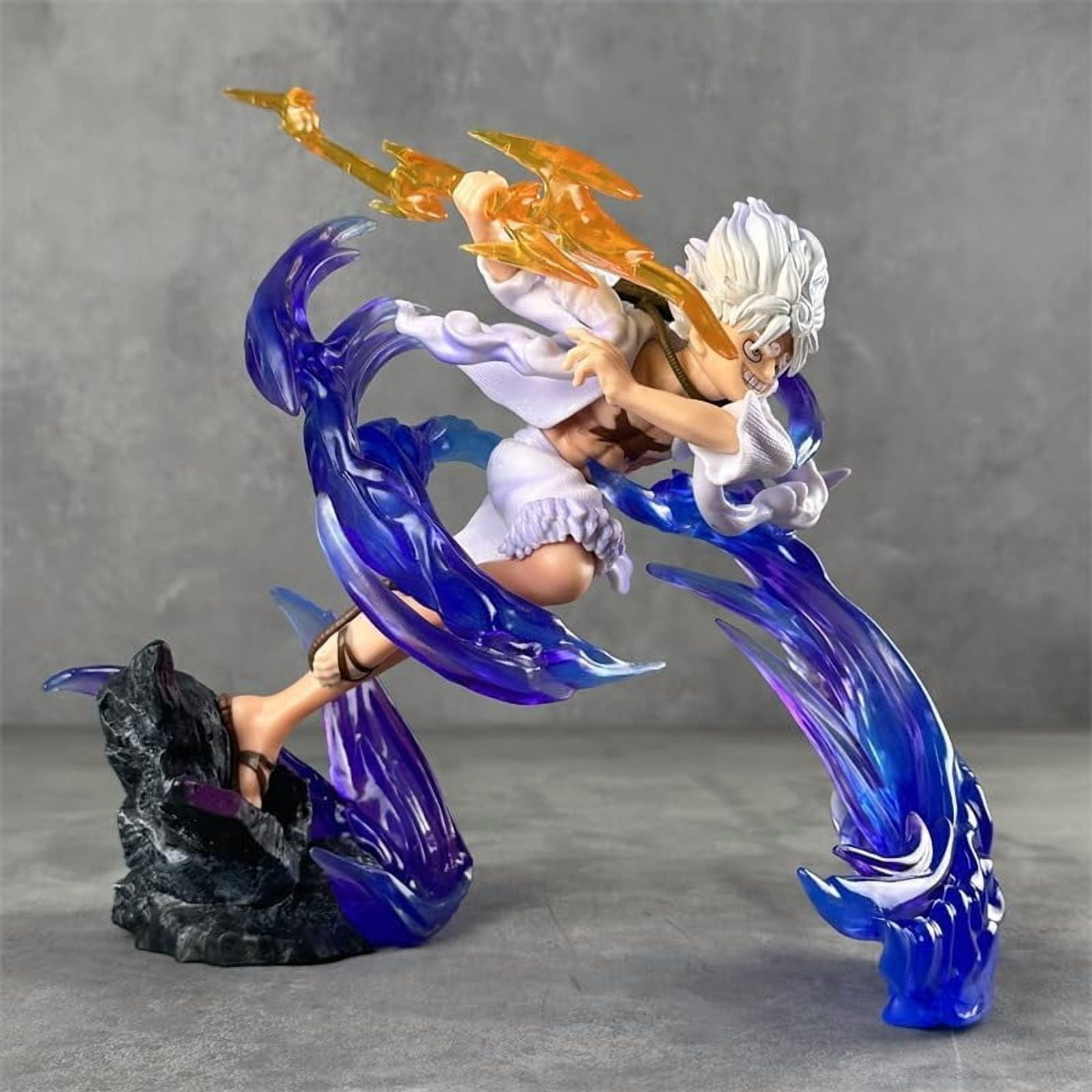 Luffy Figure Fighting Second Flow Sakura Nika Luffy Action Figures 23cm/9.1inch PVC Characters Handicrafts Souvenirs for Anime Fans Gifts (Luffy)