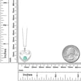 thumbnail image 2 of Gem Stone King 10K White Gold Blue Apatite and White Lab Grown Diamond Heart and Infinity Pendant Necklace for Women (0.91 Cttw, Round 5MM, with 18 inch Silver Chain), 2 of 4