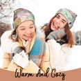 thumbnail image 4 of Lsque Travel Stamp Pattern Knitted Beanie, Unisex Winter Hat, Knit Hat Winter Beanies Thick Fisherman Beanies Cuffed Plain Skull Caps, 4 of 6