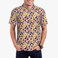 thumbnail image 2 of Balery Halloween Pumpkin Printed Men’s Short Sleeve Polo Shirt, Midweight Men's Shirt,Golf Polo shirts -Small, 2 of 8