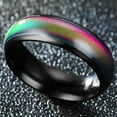 thumbnail image 3 of 4mm Stainless Steel Temperature Sensative Color Changing Wedding Band Mood Ring, 3 of 3
