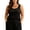 Black Tank Tops, variant on Women's Plus Size U Neck Solid Soft Knit Sleeveless Basic Tank Top, Relaxed Curved Hem Everyday Layering Cami, Comfort Loungewear & Daily Vest