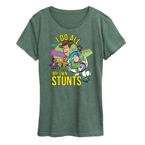Toy Story 4 - I Do My Own Stunts Woody And Buzz - Women's Short Sleeve Graphic T-Shirt