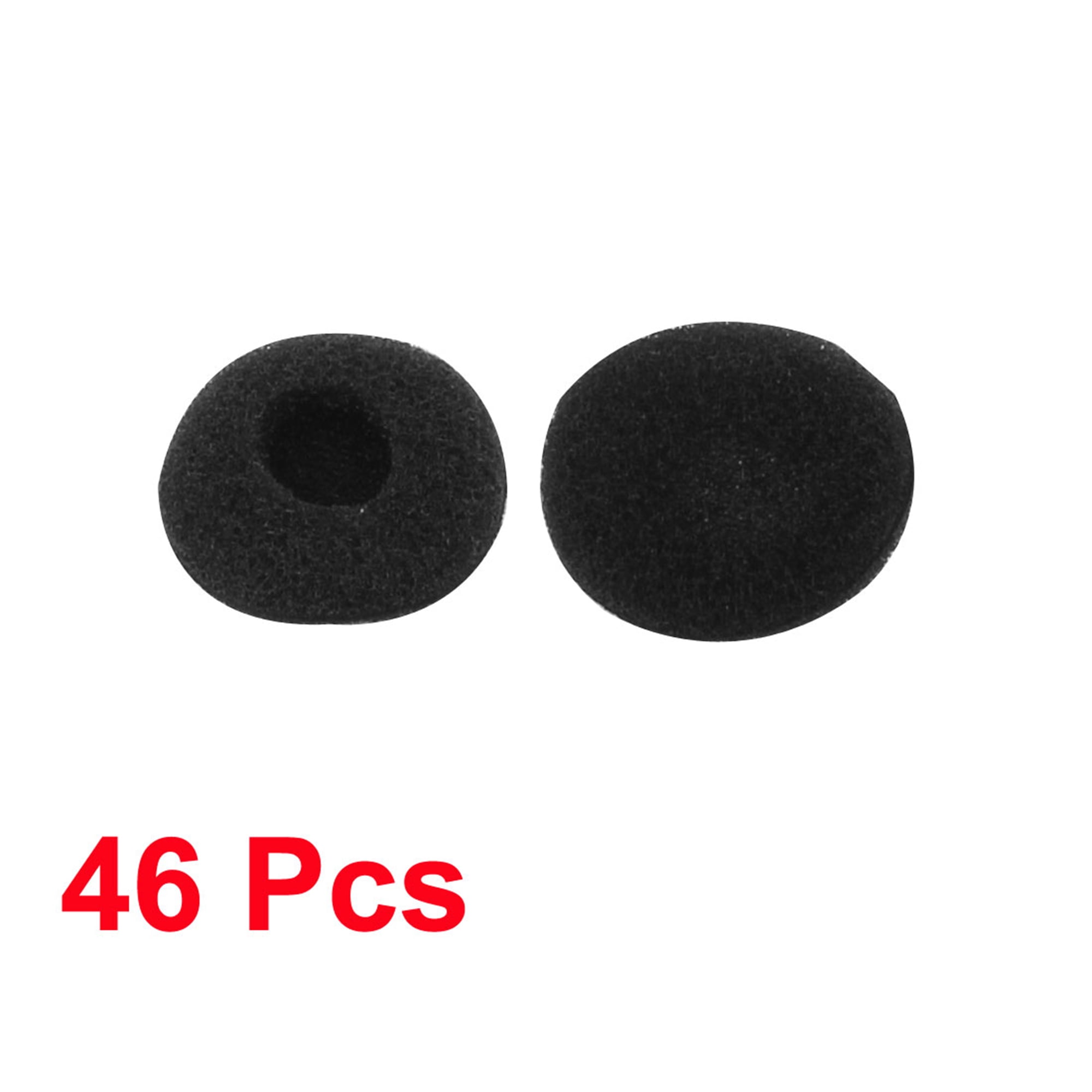 Unique Bargains Sponge Headphone Earphone Ear Pad Tip Cover 18mm Dia 46pcs Black