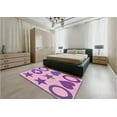 thumbnail image 4 of Ahgly Company Indoor Square Patterned Pastel Purple Pink Area Rugs, 5' Square, 4 of 6