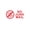 White / Red, variant on Basic No Junk Mail Sign (Black /Gold) - Small