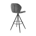 thumbnail image 4 of Armen Living Indoor Catalina 30" Swivel Bar Height Bar Stool in Charcoal Fabric and Black Finish, 4 of 10