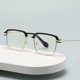 thumbnail image 1 of Gafas planas de negocios para hombres y mujeres de medio marco, gafas de estilo literario, gafas planas coreanas, 1 of 5