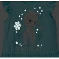 thumbnail image 5 of Disney Frozen Toddler Girls Dresses Elsa Graphic Glow in the Dark Flutter Sleeve Dress Size 3T, 5 of 7