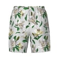 thumbnail image 4 of Lsque Mens Swim Trunks Lilies Flowers Pattern - Bathing Suit Compression Liner - Beach Swim Shorts Swimwear - (S-3XL) - Stretch Quick Dry -Small, 4 of 9