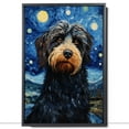 thumbnail image 2 of Barbet Dog Canvas Wall Art - Starry Night Van Gogh Dog Canvas Print Dog Sayings Painting Home Office Wall Decor Framed Dog Lover Gift, 2 of 6
