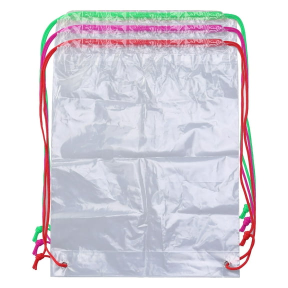 FELTECHELECTR 1Pcs String Backpacks Transparent Drawstring Bag for Sports Events Concerts Daily Use