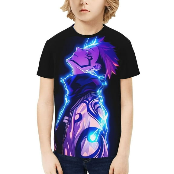 Jujutsu Kaisen Satoru Gojo Kids T-Shirt 3d Printed Graphic T-Shirts Boys And Girls Short Sleeve Shirts For Youth Kids X-Small