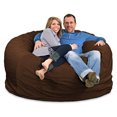 thumbnail image 1 of Ultimate Sack 6000 6-Foot Bean Bag Chair Oversized Foam Lounger, Grey Suede Cover, 1 of 8