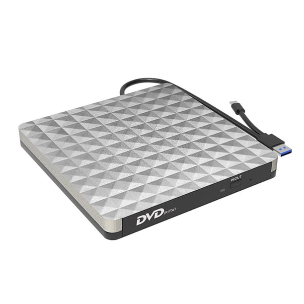 CD portátil DVD ROM USB 3.0 y puertos tipo C Unidad grabadora de CD DVD RW para PC portátil