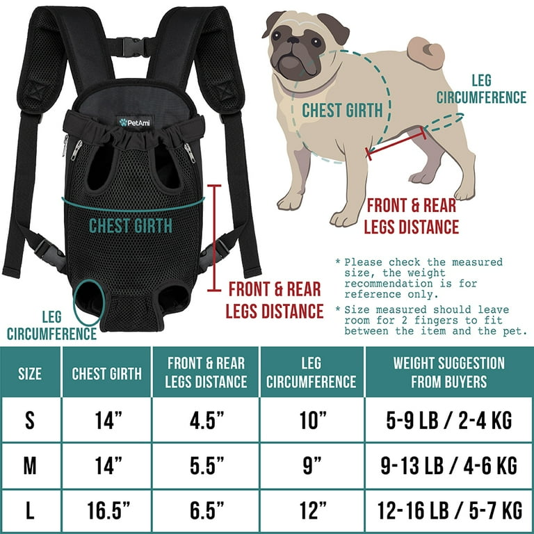 Pug carrying backpack sale