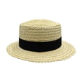 thumbnail image 4 of Nicky Bigs Novelties Adult Straw Panama Boater Skimmer Hat Gatsby Roaring Barbershop Quartet Hats Costume Accessory, 4 of 4