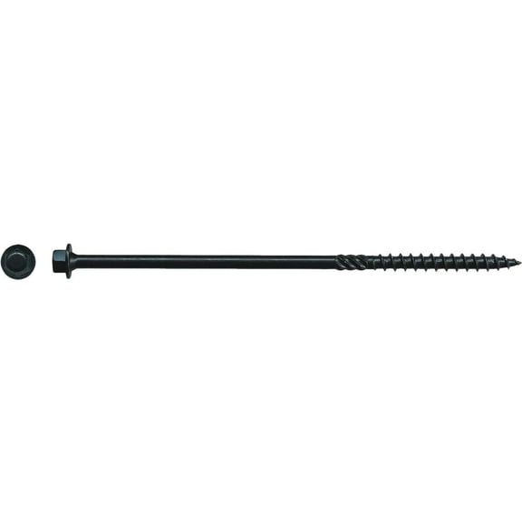 Big Timber BL146-25 #14 x 6 in. Hex Head Black Log Screws 25-Pk