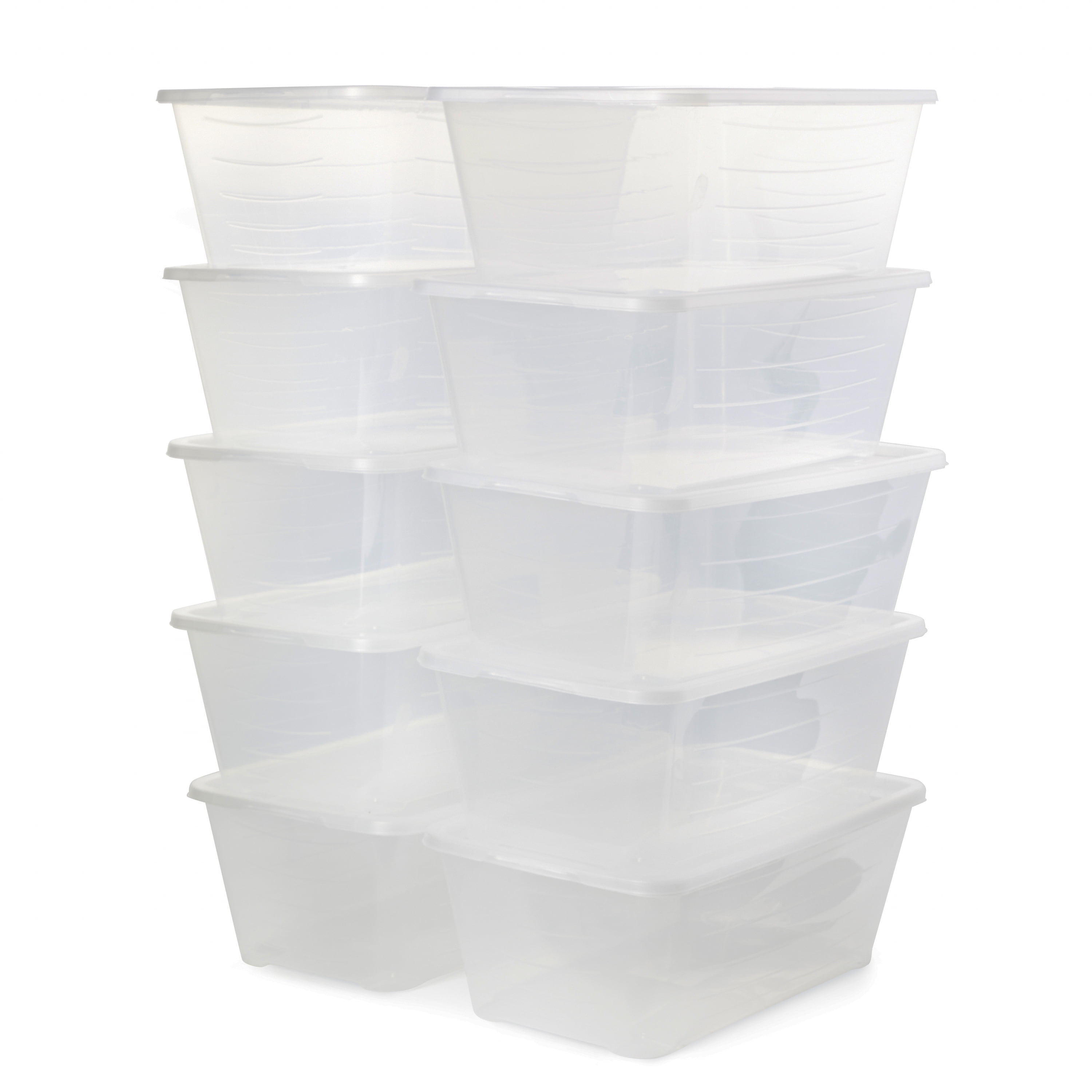 60 Boxes Life Story 5.7 Liter Clear Shoe/Closet Storage Box Stacking Container 
