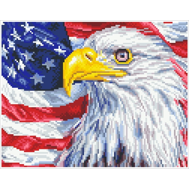 いつきちむ様 4本セット WORK EAGLE ③本目 DIAMOND DOTZ® Bald Eagle & Flag Special Edition Diamond Painting