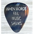 thumbnail image 6 of Metal Guitar Pick Wall Decor Art - 12" When Words Fail Music Speaks - Rustic Torched Finish, 6 of 6