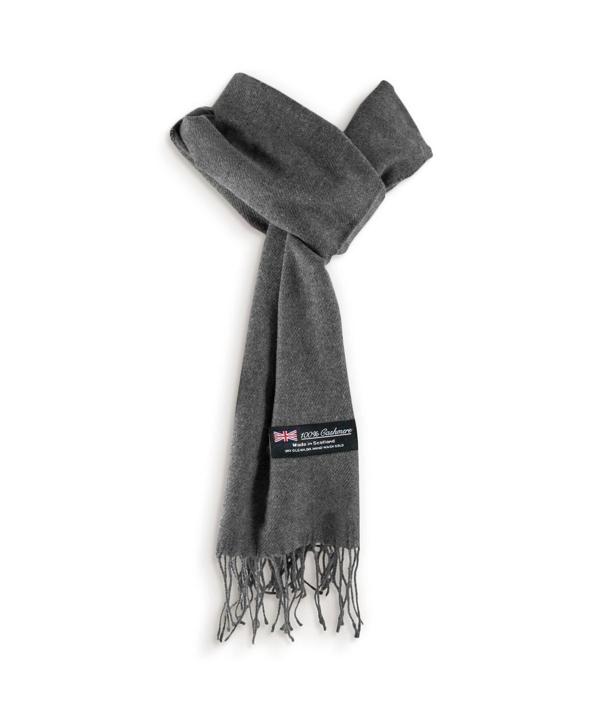 hand made in Scotland by Love Cashmere Charcoal Gray Women's 100% Cashmere Wrap Scarf