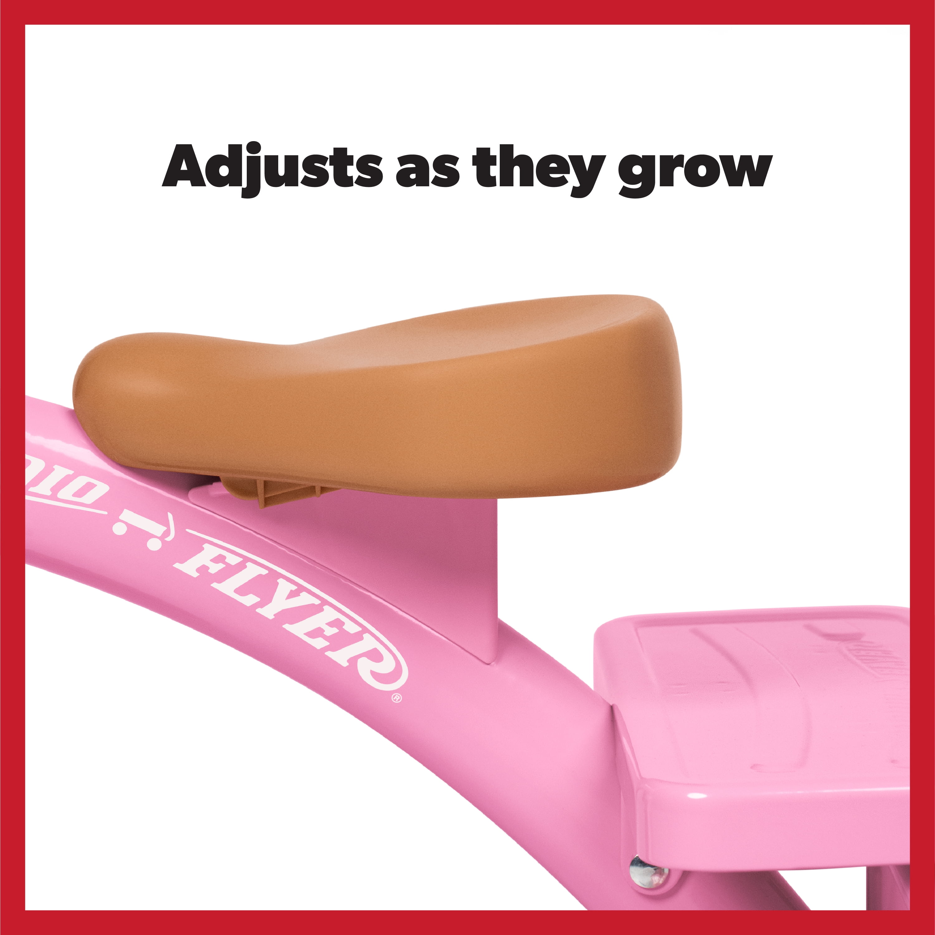 Radio Flyer Classic Double Deck Trike Beginner Tricycle for Kids Age 2.5-5, Pink
