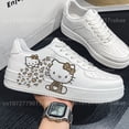 thumbnail image 3 of Zapatos informales de Hello kitty para mujer, zapatillas de plataforma para hombre, zapatos de kateboarding de moda, zapatos casuales para estudiantes de graffiti 3D, presente, 3 of 4