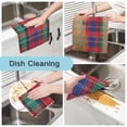 thumbnail image 2 of Yayeee 6 Pack Kitchen Dish Cloths Set for Washing Soft Drying Absorbent Microfiber Towels, Red Green Pattern, 2 of 9