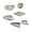 Silver, variant on Pack of 6 Unique Nails Rings Fashion Statement Jewelry Fingertip Nails Art Rings Alloy Texture for Costumes Party Wear