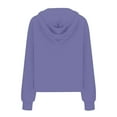 thumbnail image 5 of Fgnfyis Women's Button Down Shirt Dress Long Sleeve with Pockets Waist Tie Solid Color Midi Length Hoodies for Women Zipper Pocket Oversized Purple#1 M, 5 of 5
