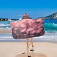 thumbnail image 5 of BZSMCE Towels Kids Hooded Beach Towel Pink Glittery Flowers Pool Bath Towel Soft, 5 of 7