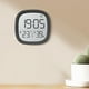 thumbnail image 5 of Reloj despertador digital con pantalla LCD, monitor de temperatura y humedad, diseño delgado con succión magnética, LED de bajo consumo, alarma silenciosa, portátil para dormitorio y, 5 of 8