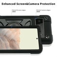 thumbnail image 5 of for Google Pixel 6 Pro Case with Ring Stand, Heavy Duty Military Grade Rugged Shockproof Silicone Rubber Magnetic Kickstand Holder Case for Women Girls For Google Pixel 6 Pro, Black, 5 of 7