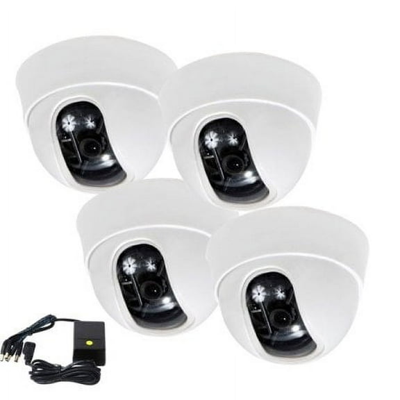 VideoSecu 4x Dome Security Camera Built-in 1/3" Sony Effio CCD 600 TVL High Resolution Wide Angle Lens w/ 4CH Power b1n