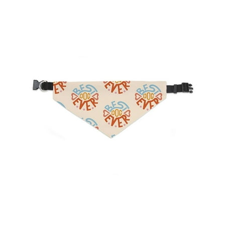 Best Dog Ever Typography Pattern Bandana -Image by Shutterstock, Small