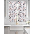 thumbnail image 2 of Independence Day Living Room Curtains 2 Panel, 4th of July Red Blue Stripes Star Leaves Cafe Window Treatment, Extra Long Farmhouse Bedroom Bathroom Kitchen Curtains Drapes 104"x72", 2 of 6