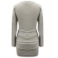 thumbnail image 5 of Women's Fashionable V-Neck Batwing Long Sleeve Knit Bodycon Dress, Soft Knit, Bodycon Fit, Deep V-Neck, for Casual & Formal Events, 5 of 6