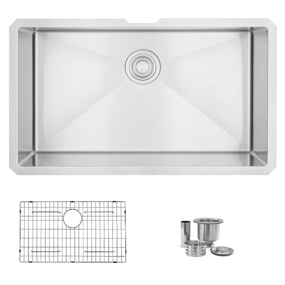 Undermount 32 inch Stainless Steel Single Bowl Kitchen Sink