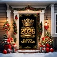 thumbnail image 6 of Sulaicai Happy New Year Door Cover Decorations, Black and Gold New Year Supplies Door Covers Banners for Front Door Porch Home Office Indoor Outdoor Decor, 70.8 x 35.4 Inch, 6 of 9