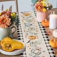 thumbnail image 4 of Orange Green Pumpkin Table Runner, Autumn Thanksgiving Kitchen Dining Table Decoration for Home Party Decor 13x60 Inches, 4 of 9