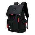 thumbnail image 4 of Mochila para hombre con asa superior de tela Oxford, mochila escolar negro, 4 of 9
