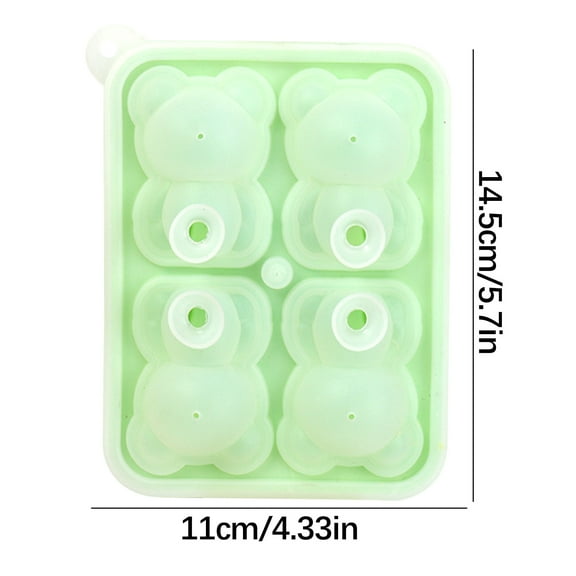 SPOORYYO Cute Teddy Bear Ice Maker - Versatile, Easy-Clean, and Fun for Summer Drinks